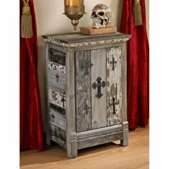 Wholesale 🔔 Rectangle End Tables & Side Tables Design Toscano Gothic Sanctuary Side Table Cabinet 😀