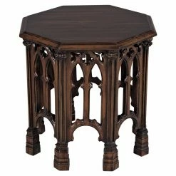 Top 10 💯 Other Shapes - End Tables & Side Tables Design Toscano Gothic Revival Octagonal Side Table 😀