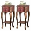 Hot Sale 👍 Square End Tables & Side Tables Design Toscano Floral Bouquet Chiffoniere End Table - Set Of 2 😍