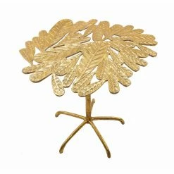 Best Sale 🤩 Other Shapes - End Tables & Side Tables TOV Furniture Freesia Gold Side Table 🔔