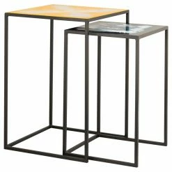 Cheap 🥰 Square End Tables & Side Tables TOV Furniture Enamel Nesting Side Tables 👏