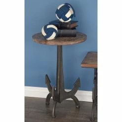 Promo 🎁 Other Shapes - End Tables & Side Tables DecMode Iron Anchor End Table 🧨