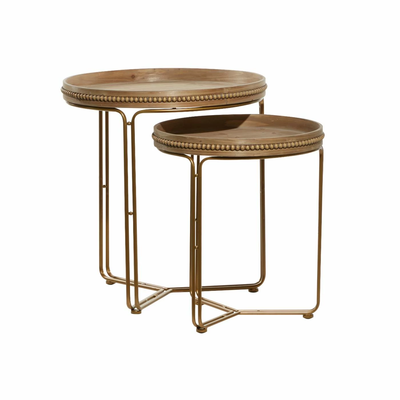 Best Sale π Round End Tables & Side Tables DecMode Wood Contemporary Accent Table - Set Of 2 β
