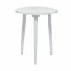 Top 10 🎉 Round End Tables & Side Tables DecMode Mango Wood Round Tabletop With Starburst Carved Accent Table - White Polished ✨