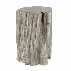 Top 10 🎉 Other Shapes - End Tables & Side Tables DecMode Silver Fiberglass Irregular Eclectic Accent Table ⌛
