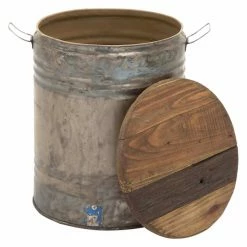 New 😀 Round End Tables & Side Tables DecMode Drum End Table 👏