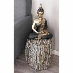 Wholesale 😉 Other Shapes - End Tables & Side Tables DecMode Coastal Living 👩 Mother-of-Pearl End Table - Blue 😀