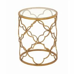 Coupon ⭐ Round End Tables & Side Tables DecMode Modern Metal End Table ⭐