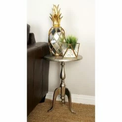 Promo ⭐ Round End Tables & Side Tables DecMode Pedestal Round Accent Table ⌛