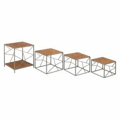 Brand new ⭐ Square End Tables & Side Tables DecMode Square End Table - Set Of 4 🔔