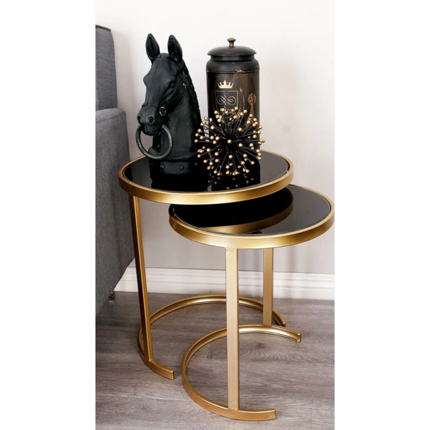 Flash Sale 👍 Round End Tables & Side Tables DecMode 3 Piece Nesting End Table ✔️