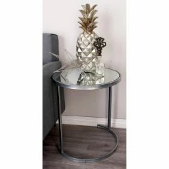 Top 10 👍 Round End Tables & Side Tables DecMode 3 Piece Mirror Top Nesting End Table 🎉