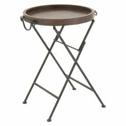 Coupon ⌛ Round End Tables & Side Tables DecMode Round Tray Table 🎉