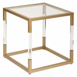 Best Sale ๐ Square End Tables & Side Tables DecMode Glass And Acrylic End Table ๐ฅ
