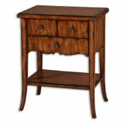 Cheapest 👏 Rectangle End Tables & Side Tables Uttermost Carmel End Table With Drawers 👏