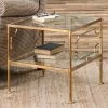 Best deal ✔️ Square End Tables & Side Tables Uttermost Genell Gold Cube Table 🔔
