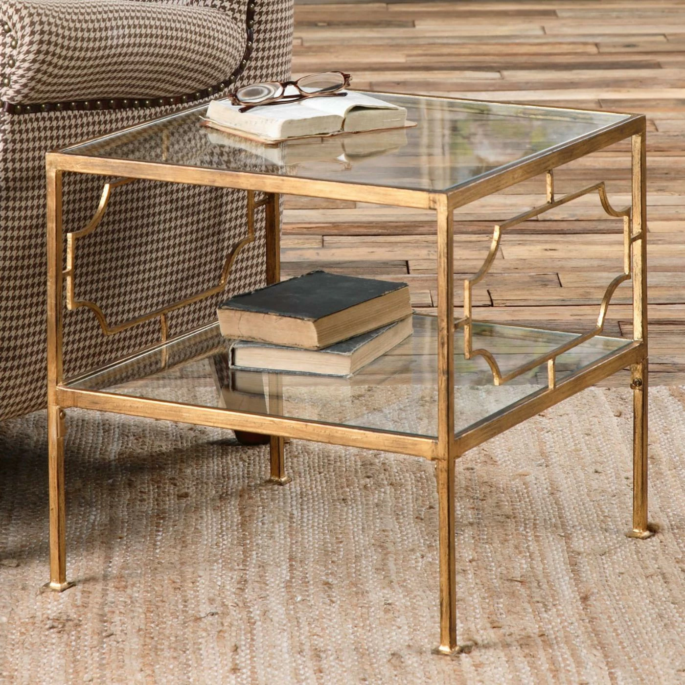 Best deal ✔️ Square End Tables & Side Tables Uttermost Genell Gold Cube Table 🔔