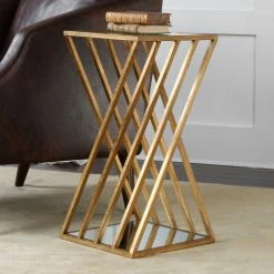 Wholesale 🔥 Square End Tables & Side Tables Uttermost Janina Gold Dimensional Accent Table 😉