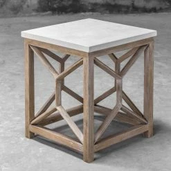 Best Sale 😍 Square End Tables & Side Tables Uttermost Catali Stone End Table 😀