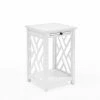 Top 10 😉 Rectangle End Tables & Side Tables Alaterre Furniture Coventry Wood End Table With Tray Shelf And Bottom Shelf - White ✨