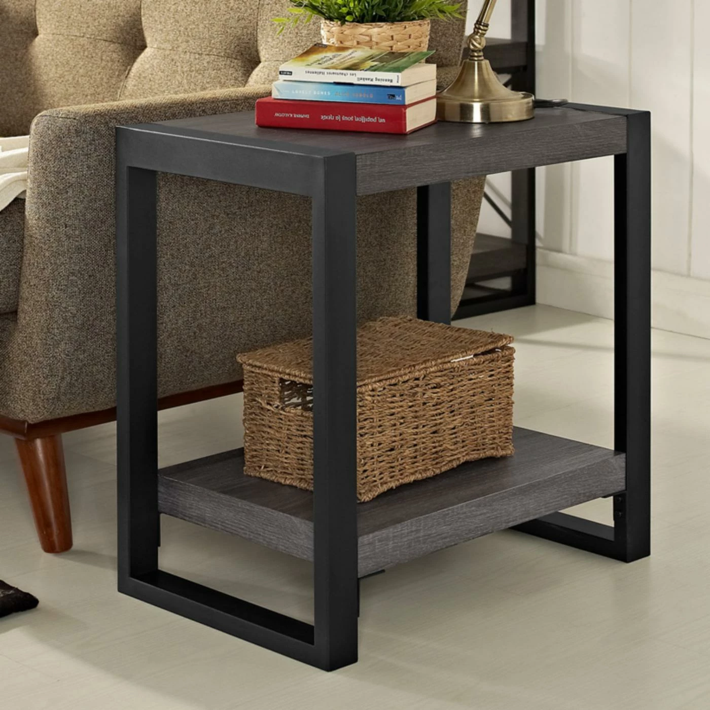 Discount 🔔 Square End Tables & Side Tables Walker Edison Angelo:HOME Side Table 💯