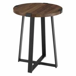 Best reviews of 👍 Round End Tables & Side Tables HumbleNest Countryside 18 In. Round Rustic Side Table 🔔