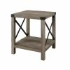 Best deal 🌟 Square End Tables & Side Tables HumbleNest Countryside 18 In. Weathered Metal X Accent Table 🥰