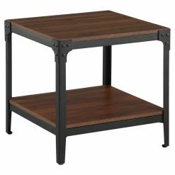 Promo โ๏ธ Square End Tables & Side Tables Manor Park Rustic Wood End Table - Set Of 2 ๐