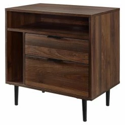 Hot Sale ✨ Rectangle End Tables & Side Tables Manor Park Modern 2 Drawer End Table With Shelves ❤️