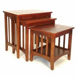 New 🔔 Rectangle End Tables & Side Tables Wayborn Hugo Nest Table 🛒