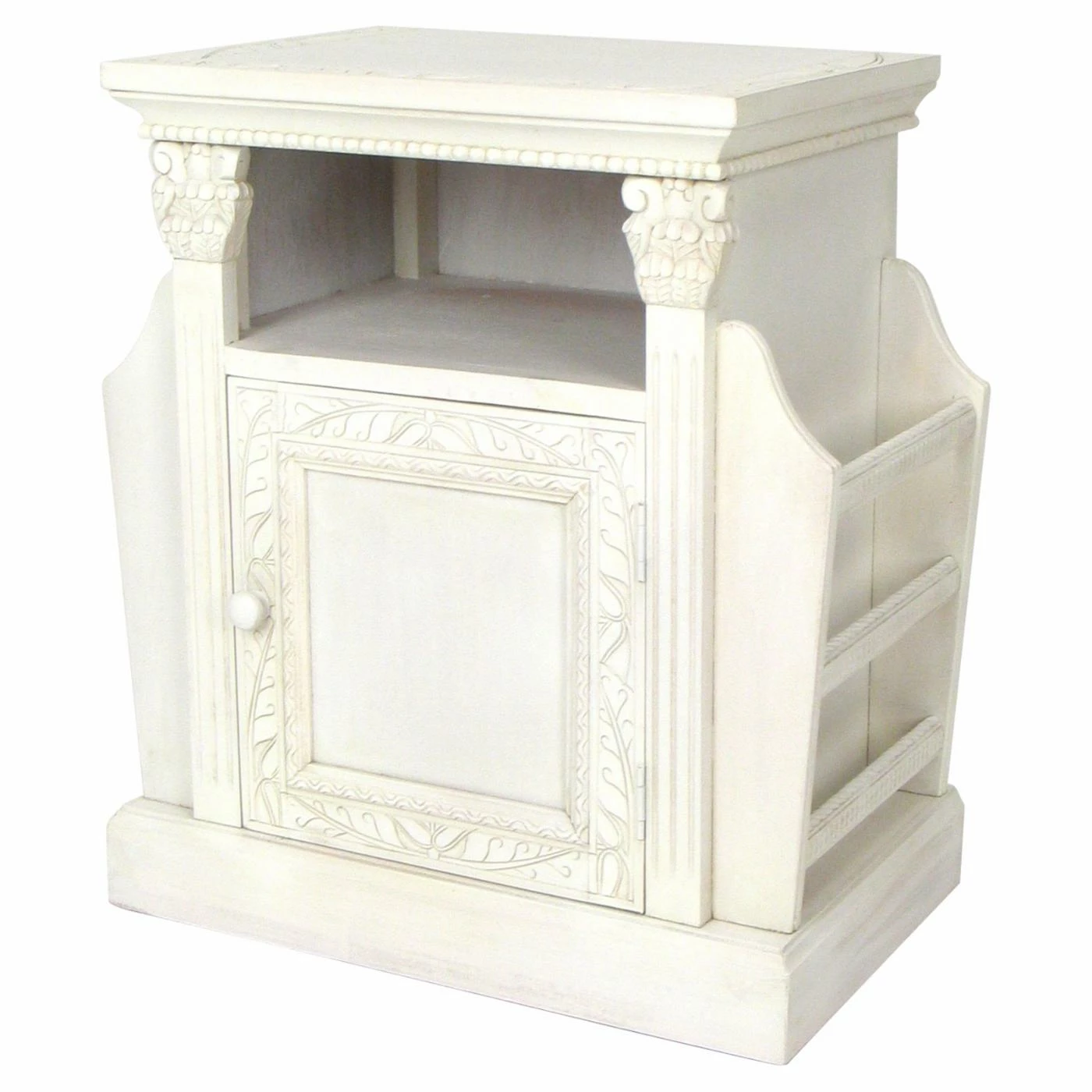 Budget 🛒 Rectangle End Tables & Side Tables Wayborn 5530W Trison Magazine Cabinet 🎉