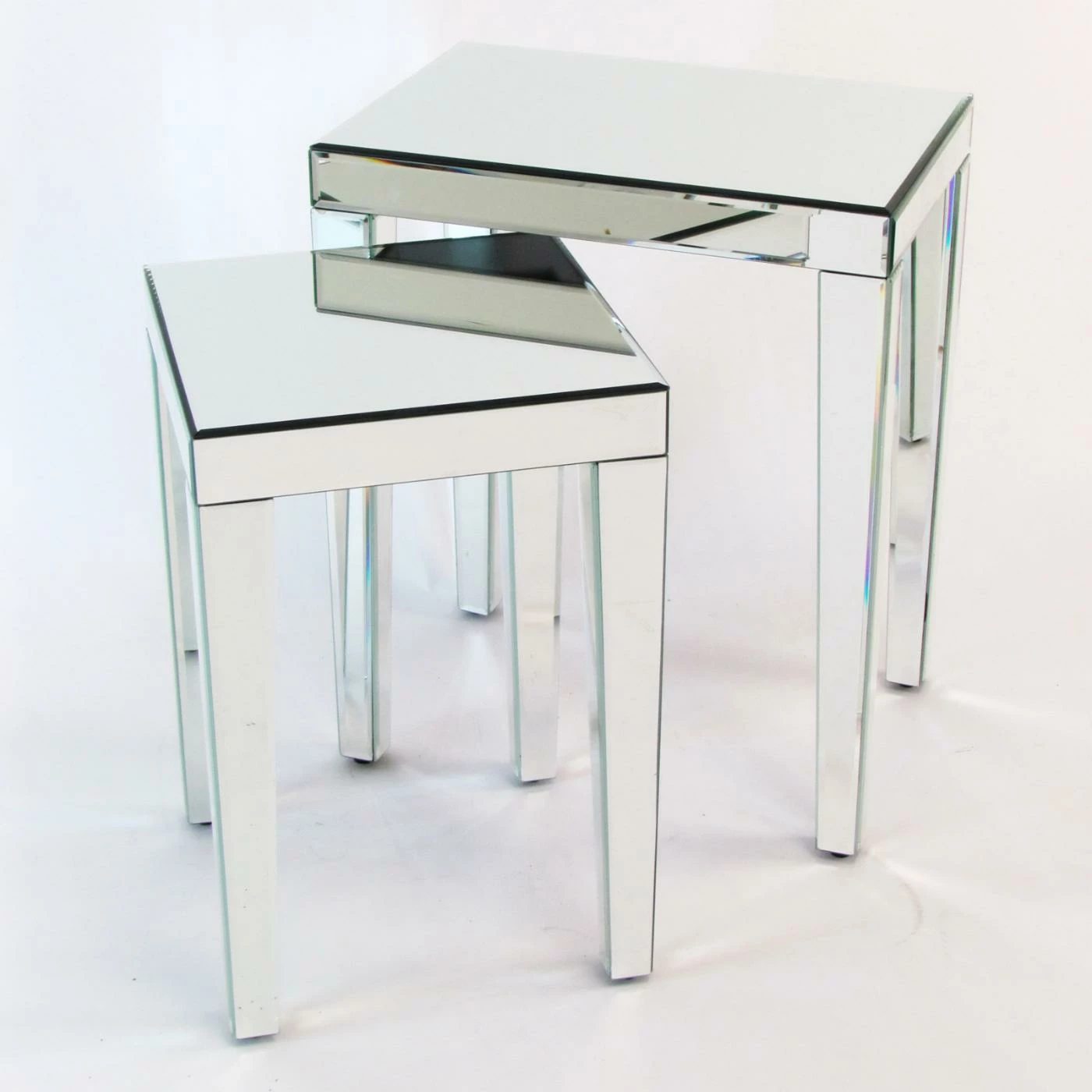 Buy 😍 Rectangle End Tables & Side Tables Wayborn Beveled Rectangular Mirror End Tables - Set Of 2 ⭐