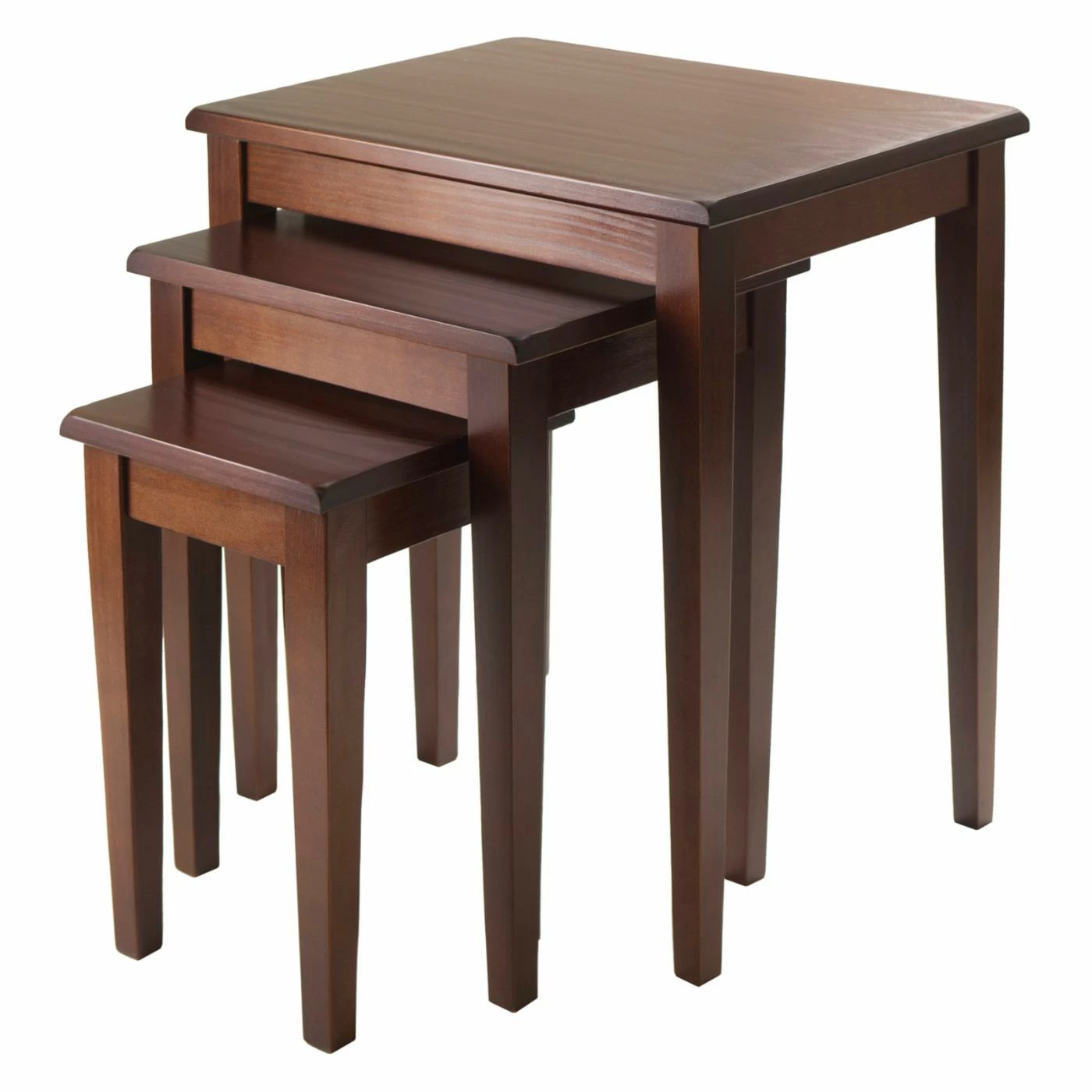 Flash Sale 🎉 Rectangle End Tables & Side Tables Winsome Trading Regalia Walnut Nesting Tables ⌛