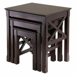 Best Sale 😀 Rectangle End Tables & Side Tables Winsome Xola 3 Piece Nesting Table ❤️