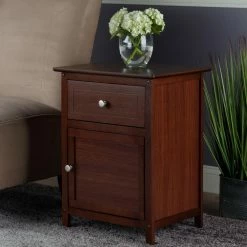 Hot Sale 🔥 Rectangle End Tables & Side Tables Winsome Accent Table With Drawer And Cabinet ⭐