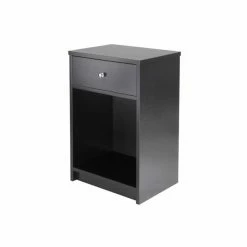 Best reviews of 🎁 Rectangle End Tables & Side Tables Winsome Squamish 1 Drawer Accent Table - Black 😉