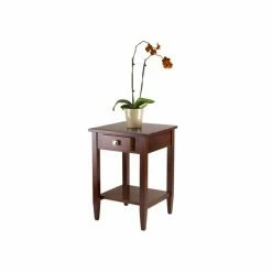 Hot Sale 🛒 Rectangle End Tables & Side Tables Winsome Richmond End Table Tapered Leg 🎁
