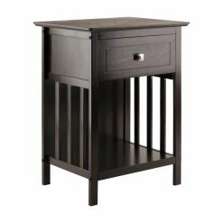 Best reviews of 🤩 Rectangle End Tables & Side Tables Winsome Trading Marcel 1 Drawer Accent End Table 💯