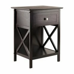 New ⭐ Rectangle End Tables & Side Tables Winsome Trading Xylia 1 Drawer Accent End Table 🤩