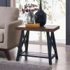 Flash Sale ✨ Rectangle End Tables & Side Tables !nspire Rustic Modern 2 Tier Pine Veneer And Metal Accent Table ⭐