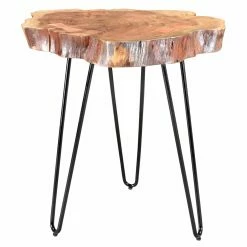 Brand new 💯 Other Shapes - End Tables & Side Tables !nspire Log Cut End Table - Natural 🔔