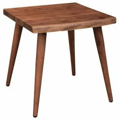 Promo ๐งจ Square End Tables & Side Tables Worldwide Home Furnishings Solid Wood Live Edge Accent Table ๐