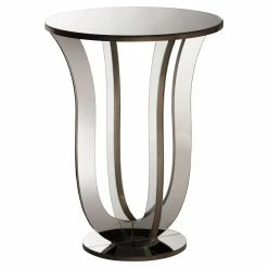Hot Sale 🌟 Round End Tables & Side Tables Baxton Studio Kylie Mirrored Accent Side Table 😀