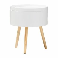 New โ๏ธ Round End Tables & Side Tables Baxton Studio Jessen Mid-Century Modern End Table With Removable Top ๐
