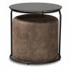 Best deal ❤️ Round End Tables & Side Tables Baxton Studio Kira 2 Piece Nesting End Table And Ottoman Set ⌛