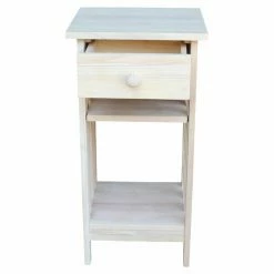 Best reviews of 🥰 Rectangle End Tables & Side Tables International Concepts Hartford Mission Telephone Stand 🛒