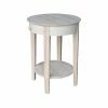 Best deal 🛒 Round End Tables & Side Tables International Concepts Phillips Accent Table Includes Drawer - Unfinished 😍