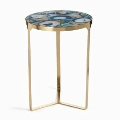 Best deal 🛒 All Other Brands Round End Tables & Side Tables La Sardaigne Agate End Table 👏