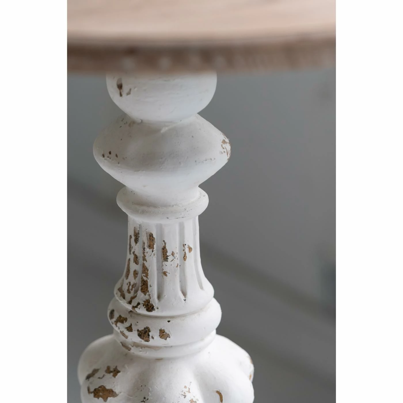 Discount 💯 A & B Home Round End Tables & Side Tables A & B Home Antique White Round Pedestal Side Table 💯 - Image 5