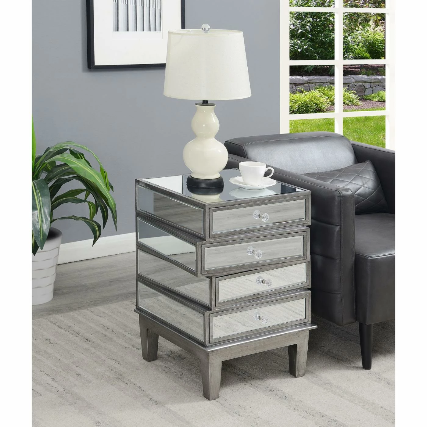 Discount π Rectangle End Tables & Side Tables Convenience Concepts Gold Coast J Daniels End Table βοΈ - Image 5